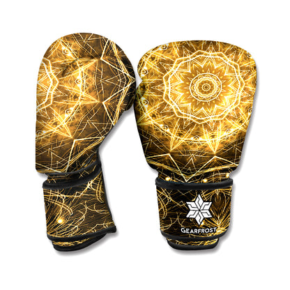 Gold Kaleidoscope Print Boxing Gloves