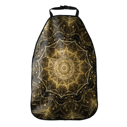 Gold Kaleidoscope Print Car Seat Organizers
