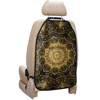 Gold Kaleidoscope Print Car Seat Organizers