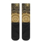 Gold Kaleidoscope Print Crew Socks