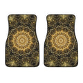 Gold Kaleidoscope Print Front Car Floor Mats