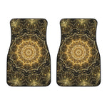 Gold Kaleidoscope Print Front Car Floor Mats
