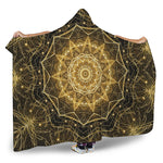 Gold Kaleidoscope Print Hooded Blanket