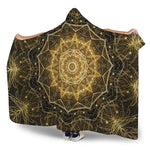 Gold Kaleidoscope Print Hooded Blanket