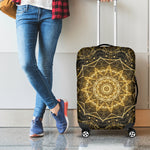 Gold Kaleidoscope Print Luggage Cover
