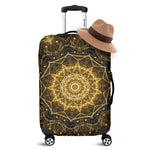 Gold Kaleidoscope Print Luggage Cover