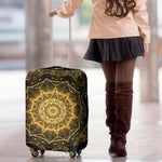 Gold Kaleidoscope Print Luggage Cover