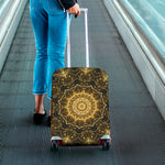 Gold Kaleidoscope Print Luggage Cover