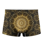 Gold Kaleidoscope Print Men's Boxer Briefs