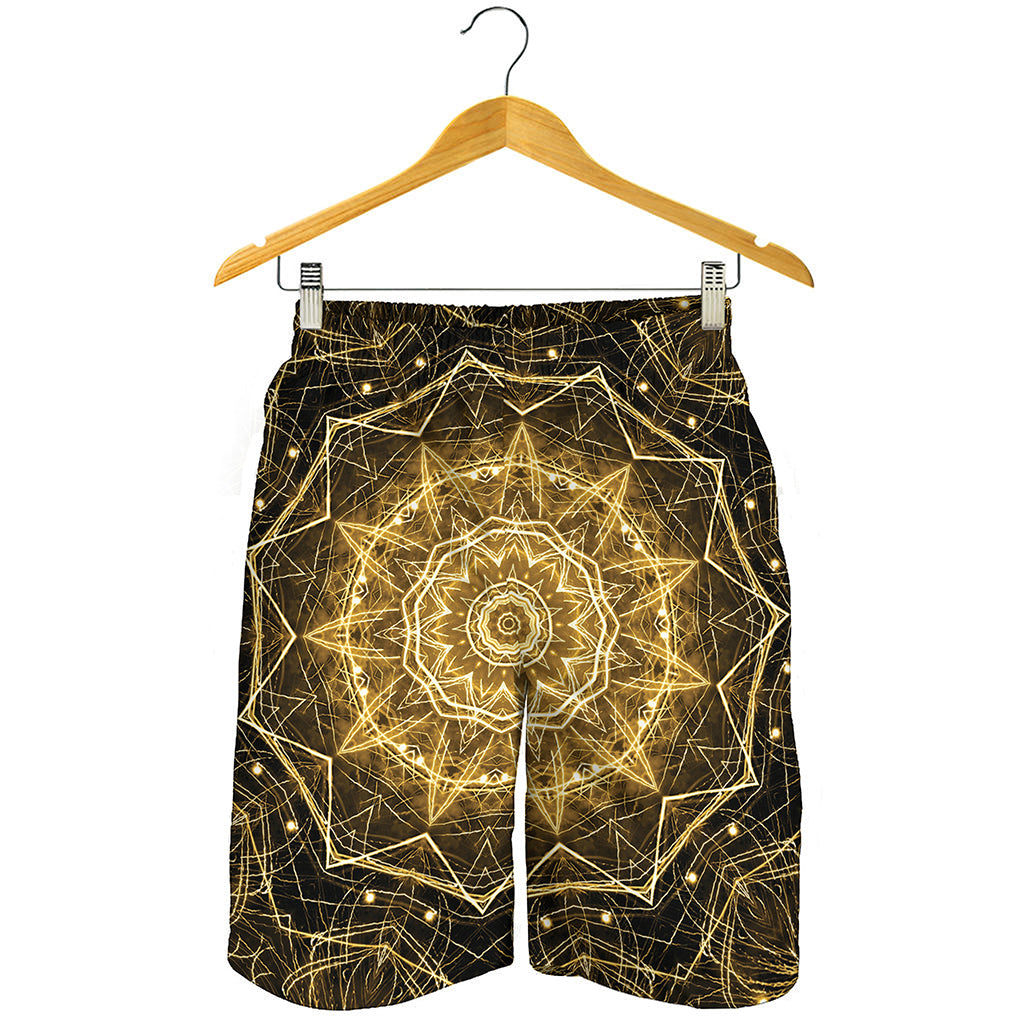 Gold Kaleidoscope Print Men's Shorts