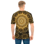 Gold Kaleidoscope Print Men's T-Shirt