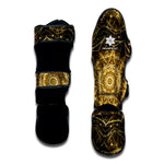 Gold Kaleidoscope Print Muay Thai Shin Guard