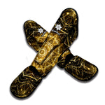 Gold Kaleidoscope Print Muay Thai Shin Guard