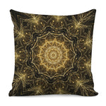 Gold Kaleidoscope Print Pillow Cover