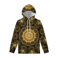Gold Kaleidoscope Print Pullover Hoodie