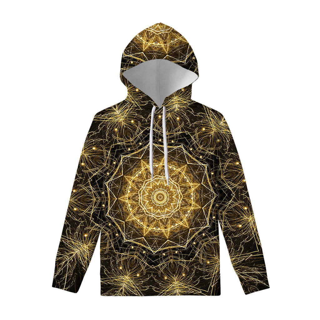 Gold Kaleidoscope Print Pullover Hoodie