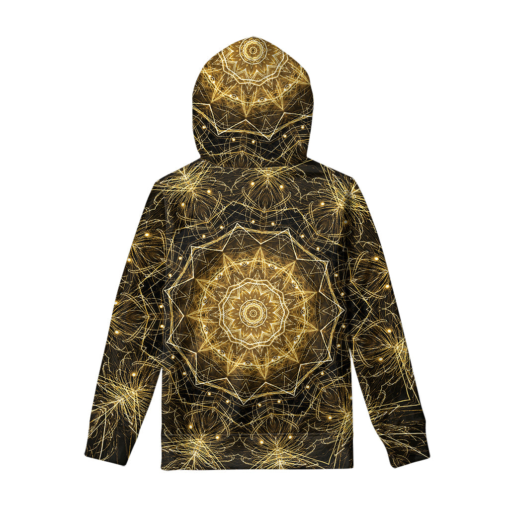 Gold Kaleidoscope Print Pullover Hoodie