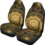 Gold Kaleidoscope Print Universal Fit Car Seat Covers