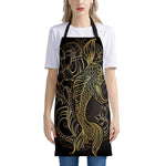 Gold Koi Carp Fish Print Apron