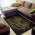 Gold Koi Carp Fish Print Floor Mat