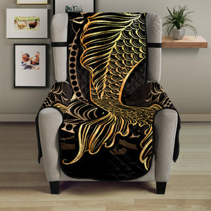 Gold Koi Carp Fish Print Armchair Protector