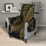 Gold Koi Carp Fish Print Armchair Protector