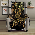 Gold Koi Carp Fish Print Armchair Protector