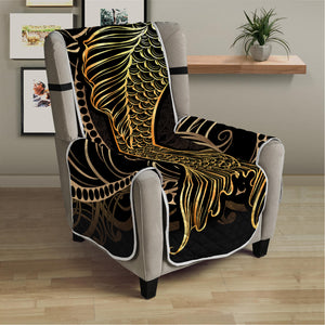 Gold Koi Carp Fish Print Armchair Protector