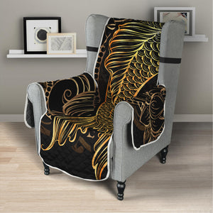 Gold Koi Carp Fish Print Armchair Protector