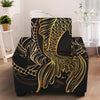 Gold Koi Carp Fish Print Armchair Slipcover