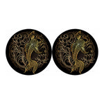Gold Koi Carp Fish Print Car Coasters