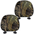 Gold Koi Carp Fish Print Car Headrest Covers