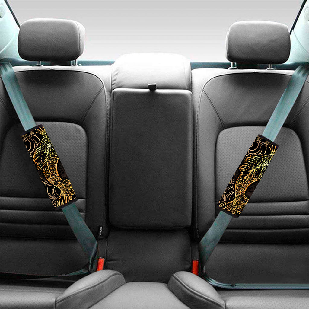 Gold Koi Carp Fish Print Car Seat Belt Covers