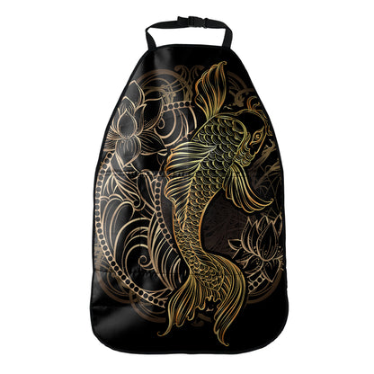 Gold Koi Carp Fish Print Car Seat Organizers