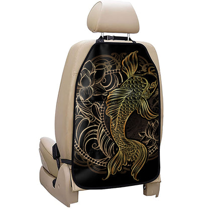 Gold Koi Carp Fish Print Car Seat Organizers
