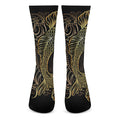 Gold Koi Carp Fish Print Crew Socks