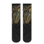 Gold Koi Carp Fish Print Crew Socks