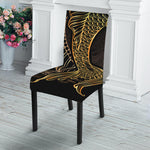 Gold Koi Carp Fish Print Dining Chair Slipcover