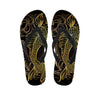 Gold Koi Carp Fish Print Flip Flops