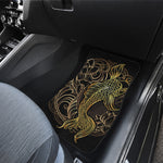 Gold Koi Carp Fish Print Front and Back Car Floor Mats