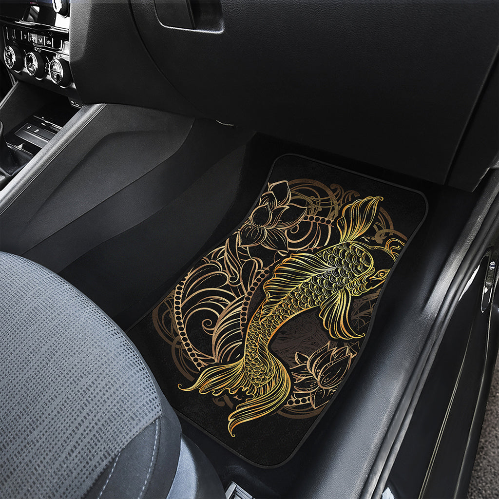 Gold Koi Carp Fish Print Front Car Floor Mats