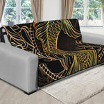 Gold Koi Carp Fish Print Futon Protector