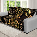 Gold Koi Carp Fish Print Futon Protector