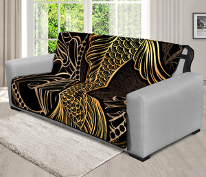 Gold Koi Carp Fish Print Futon Protector