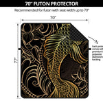 Gold Koi Carp Fish Print Futon Protector