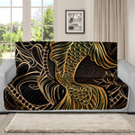 Gold Koi Carp Fish Print Futon Protector