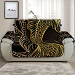 Gold Koi Carp Fish Print Half Sofa Protector