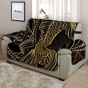 Gold Koi Carp Fish Print Half Sofa Protector