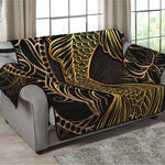 Gold Koi Carp Fish Print Loveseat Protector