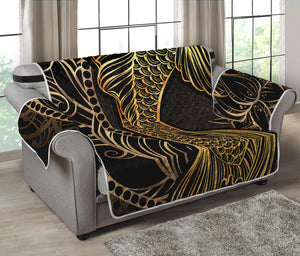 Gold Koi Carp Fish Print Loveseat Protector